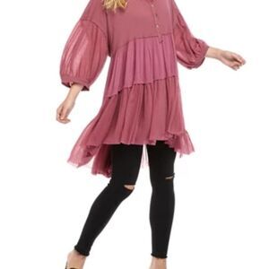 Free People We The Free Skye Tunic Tee Top Dress Size XS